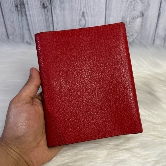 GUCCI horsebit agenda/ passport holder in red - Picture 4 of 16